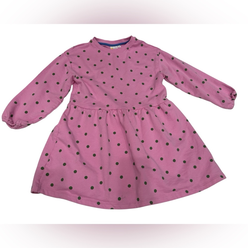 Mini Boden Girl Long Sleeve 100 Cotton Pink‎ Dress Size 8-9 Y